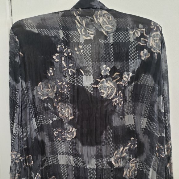 Conrad C Black & Grey Flower Motif with Lace accent SZ 8 - Picture 5 of 10